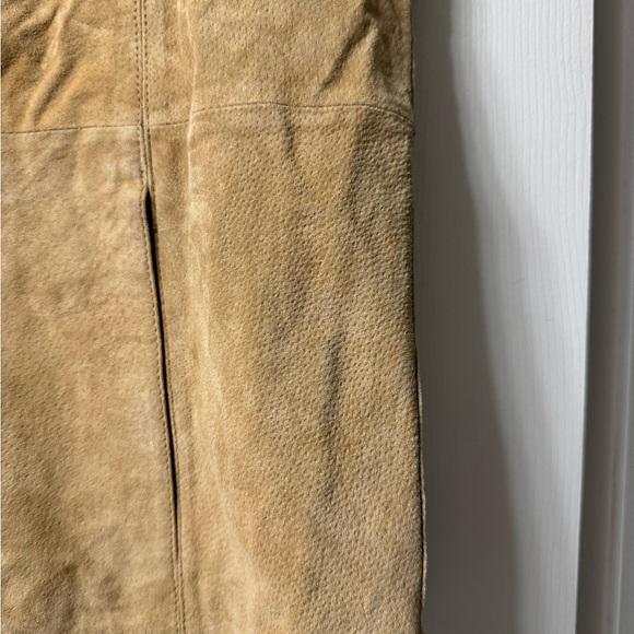 Ruff Hewn Suede vest, L, Tan, zip Front, Stand up Neck, pockets perfect cond - Picture 7 of 13